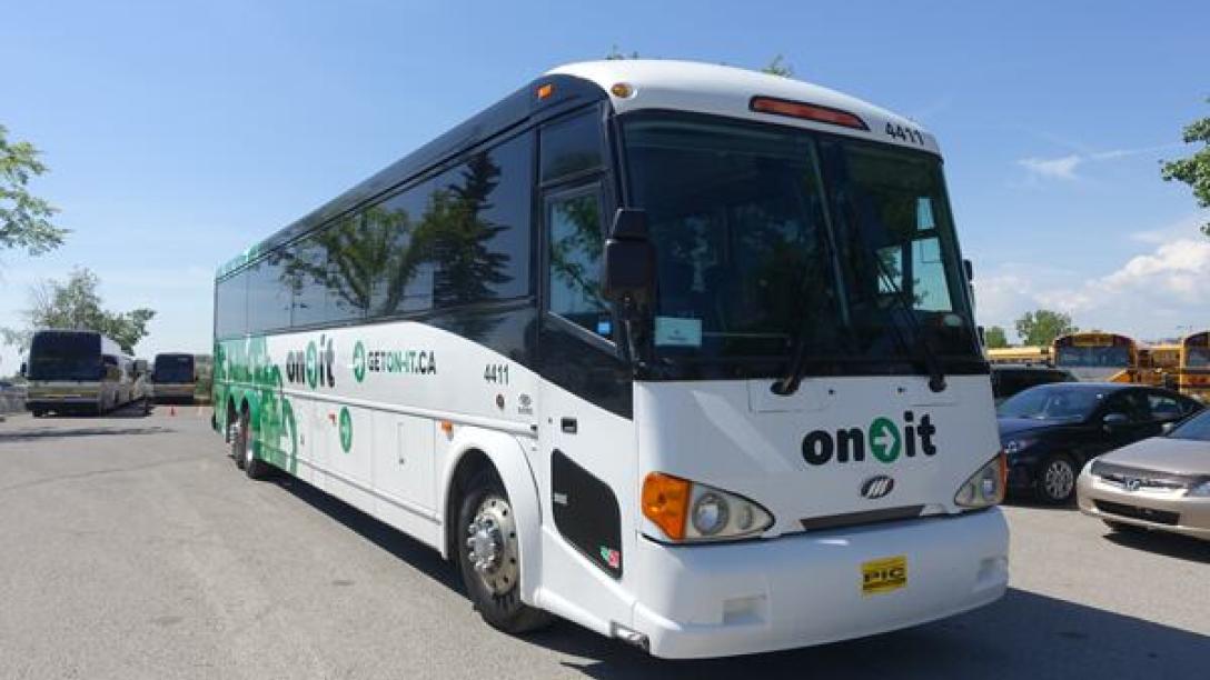 on-it bus on the road