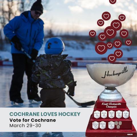 Cochrane loves hockey - Vote Cochrane March 29-30 