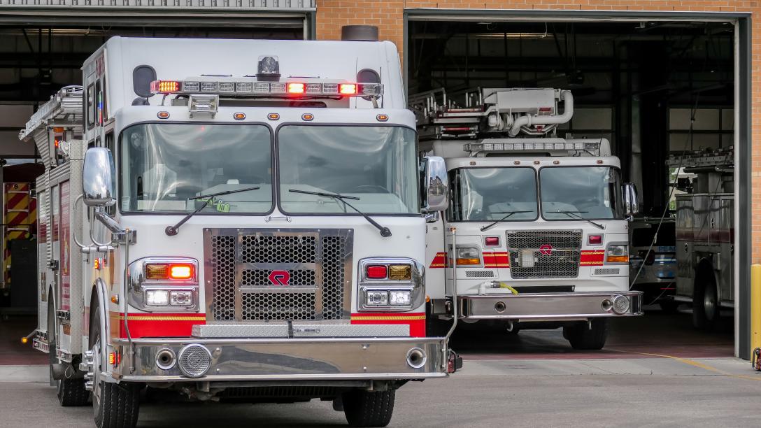 fire services trucks side by side