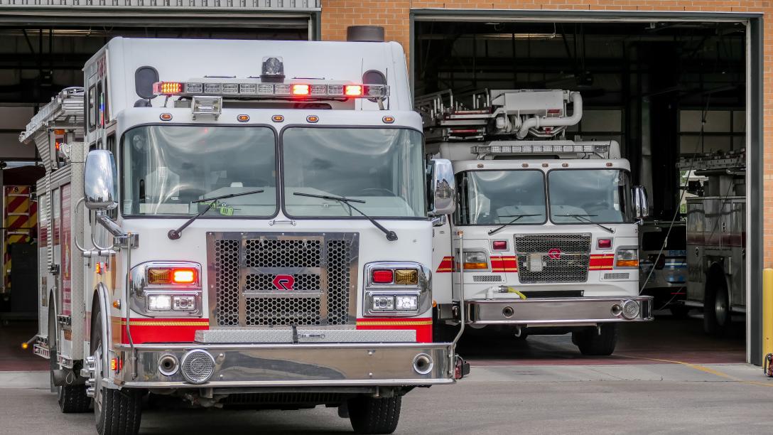 fire services trucks side by side 