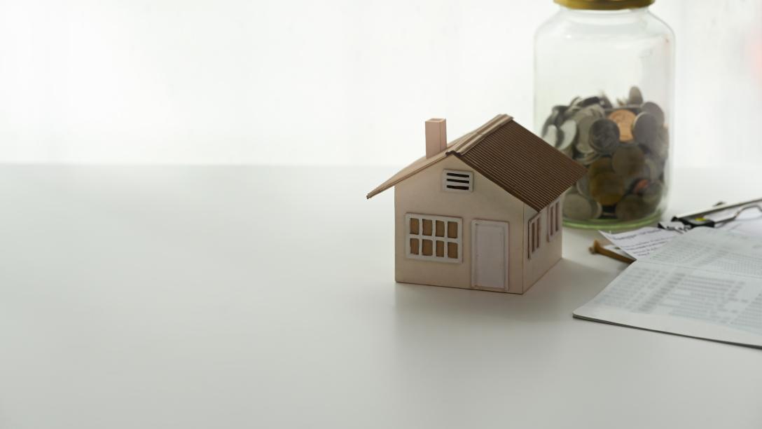 Small house on a table