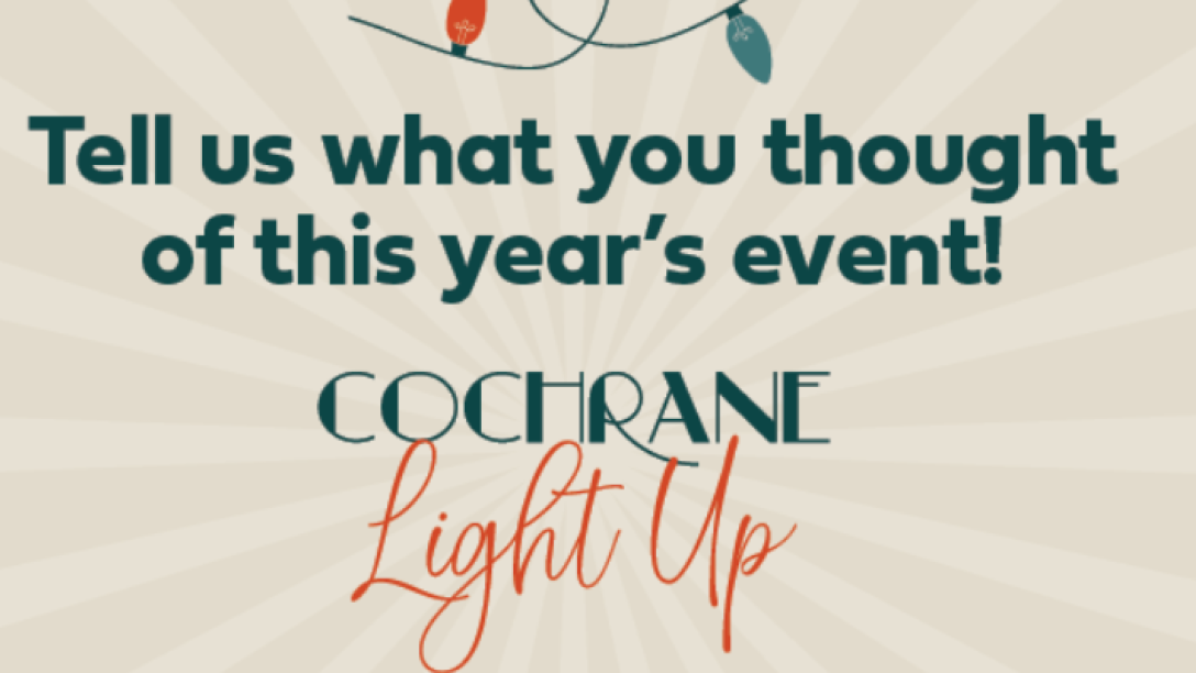 Text asking for feedback to event 