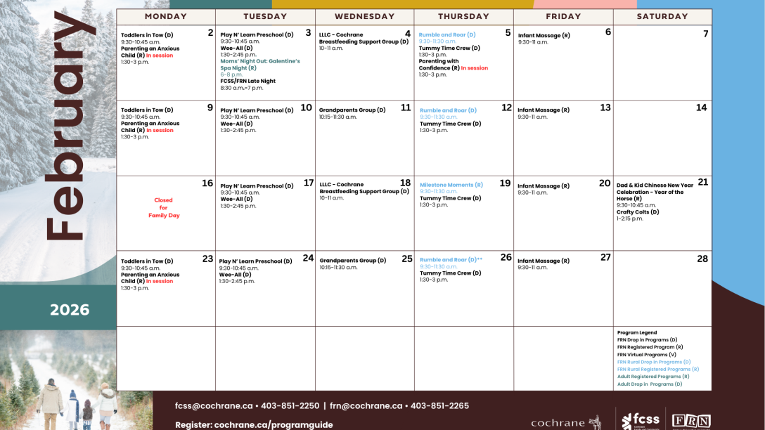 February FCSS/FRN Calendar