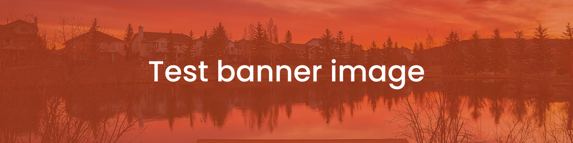 test banner image - lake scenery sunset in the background