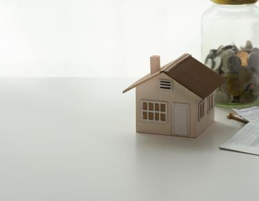Small house on a table