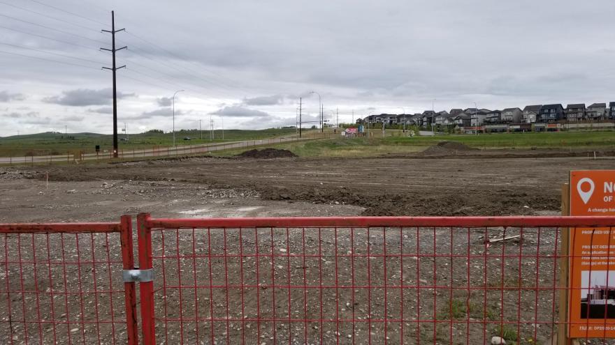 Cleared construction site for new Protective Services Building.