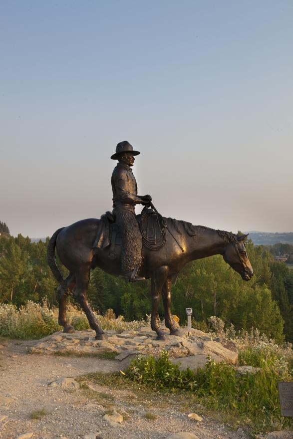 Image of a statue of a man on a horse (man of vision) 