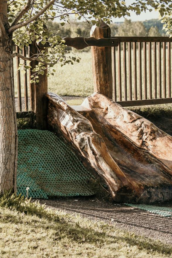 image of wooden slide 