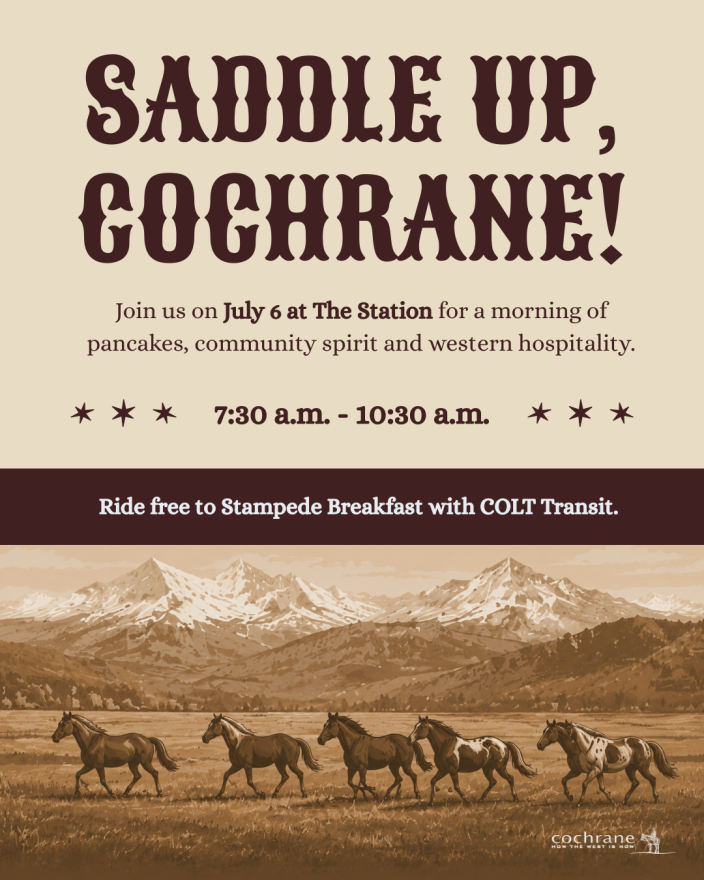 saddle up cochrane - pancake breakfast july 6, 2026