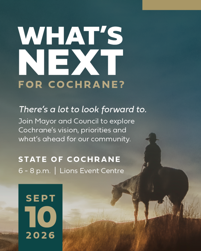 image of man of vision status with an invite to the State of Cochrane event on sept 10