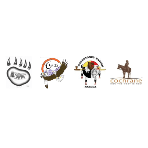 Logos for Cochrane and first nation tribes from the area.