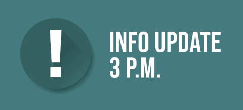 Green box says info update 3pm