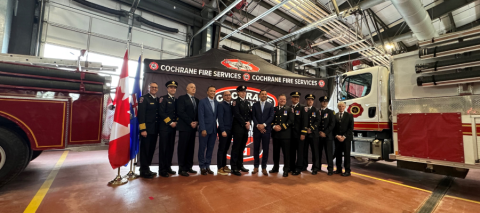 IMAGE OF FIRE SERVICES TEAM GETTING AWARD