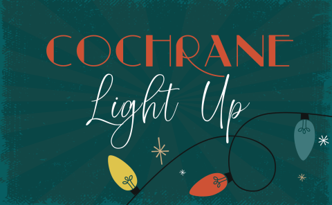Cochrane Light Up with christmas lights 