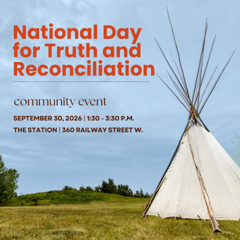 truth and reconciliation day event - image of teepee with trees and rolling hills