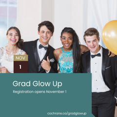 Grad Glow Up image, registration opens Nov 1, 2024