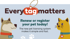 Every tag matters. Renew or register your pet today. 