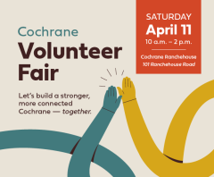 A poster with information for a volunteer fair