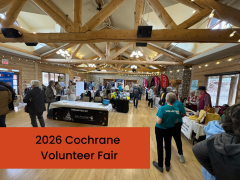 A photo of attendees at 2026 Cochrane Volunteer Fair