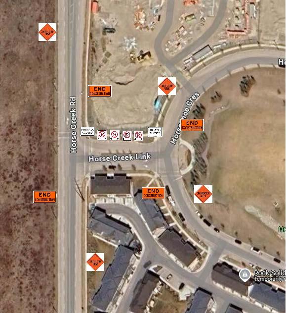 Aerial map with construction details