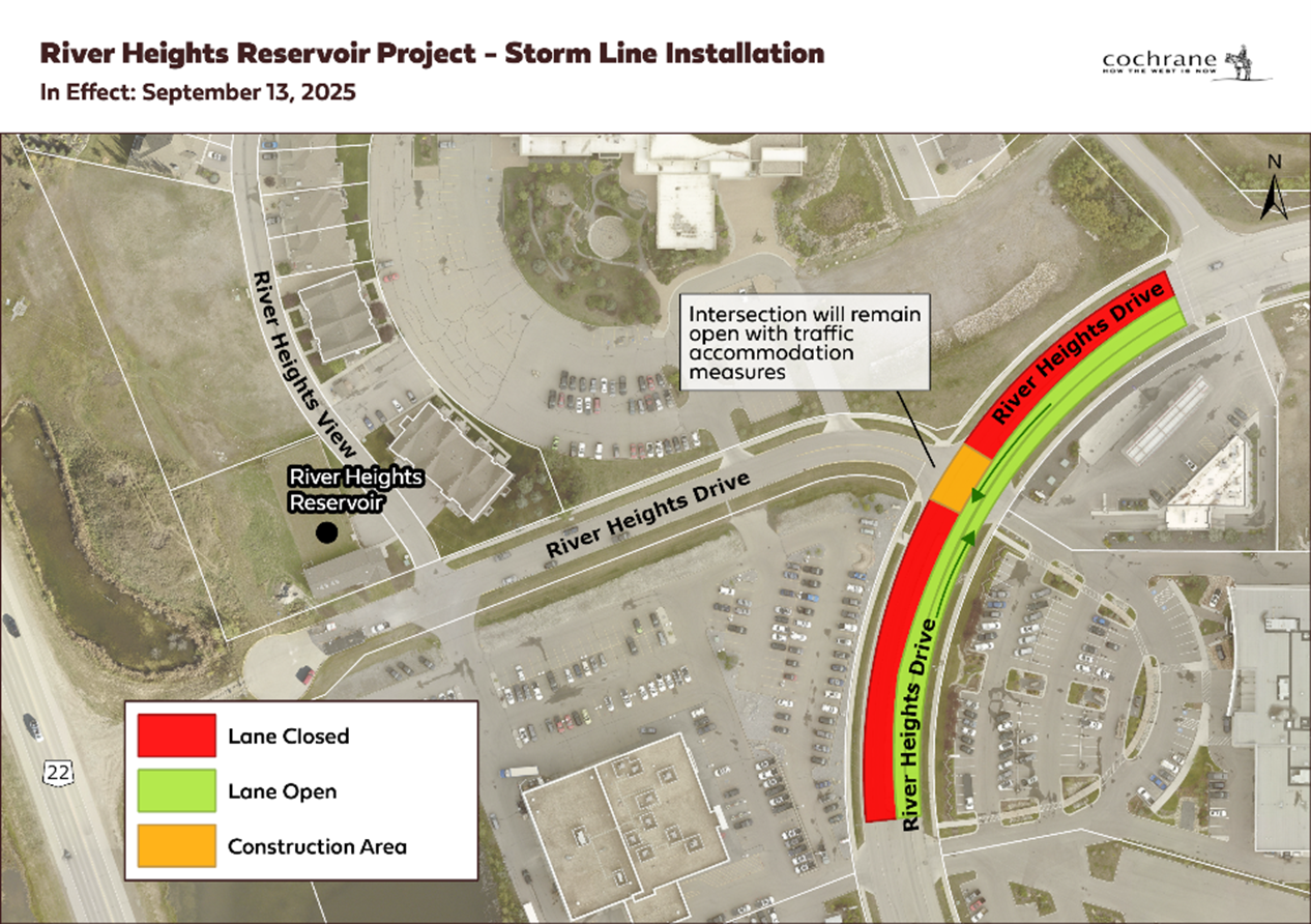 River heights reservoir - map of work sept13