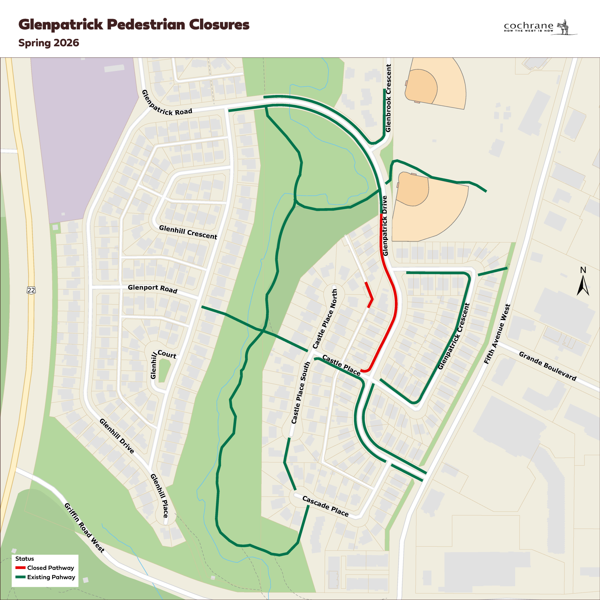 Glenpatrick pedestrian closure - Spring 2026