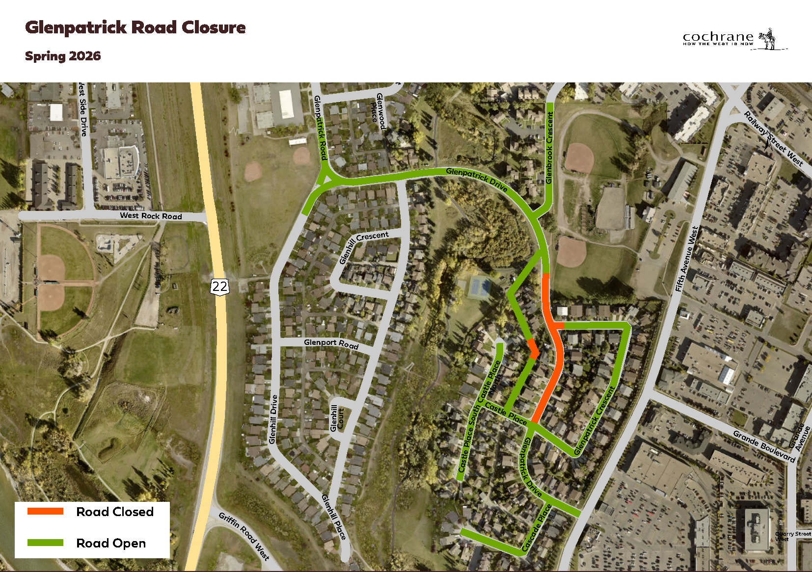 Glenpatrick road closure spring 2026