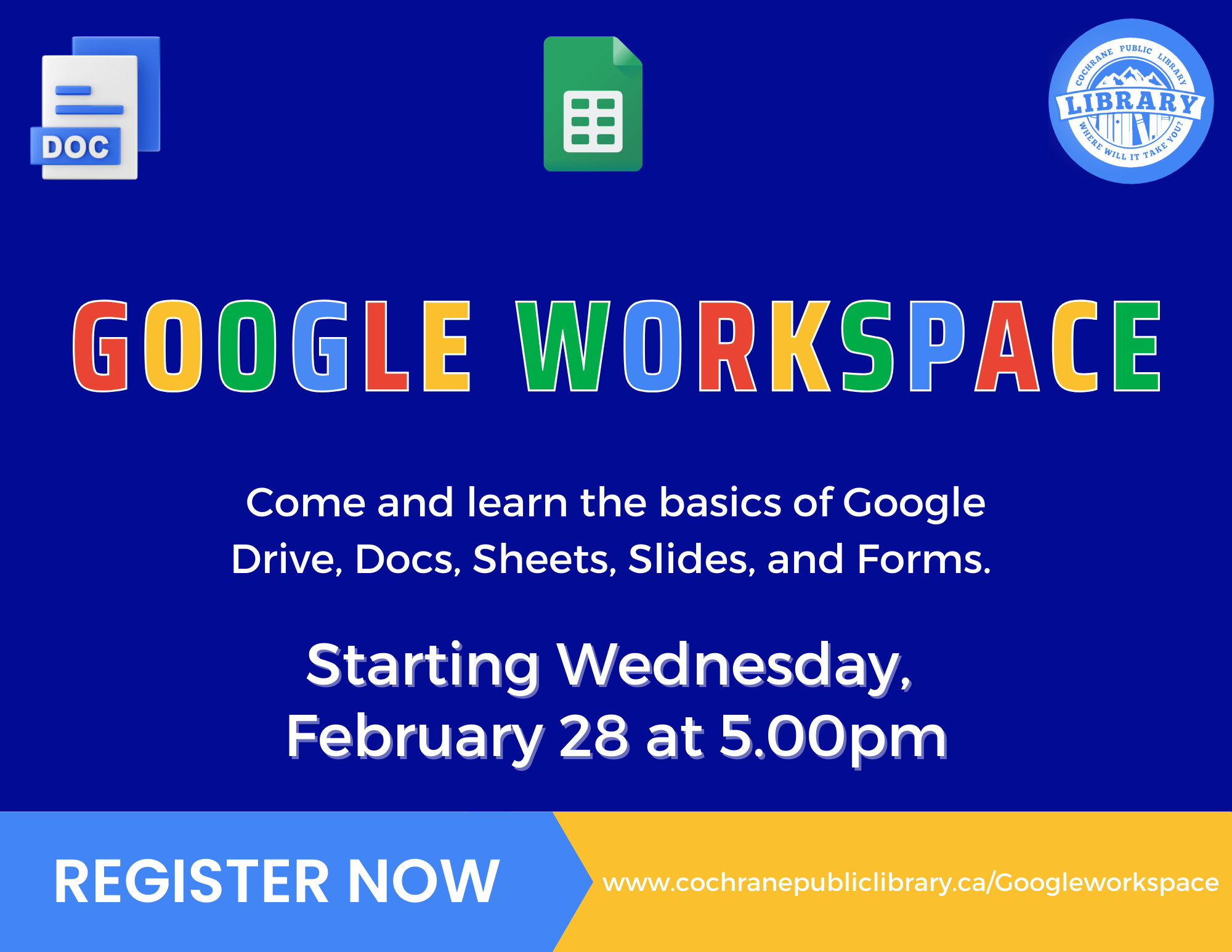 Poster with Google Workspace spelled out
