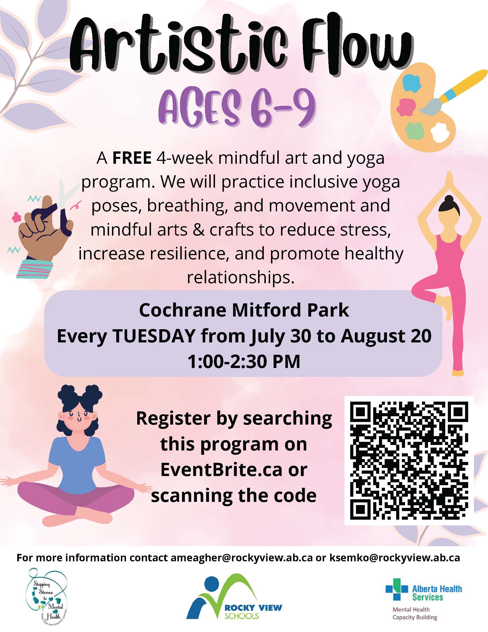 Poster with program information, location, dates, and times.