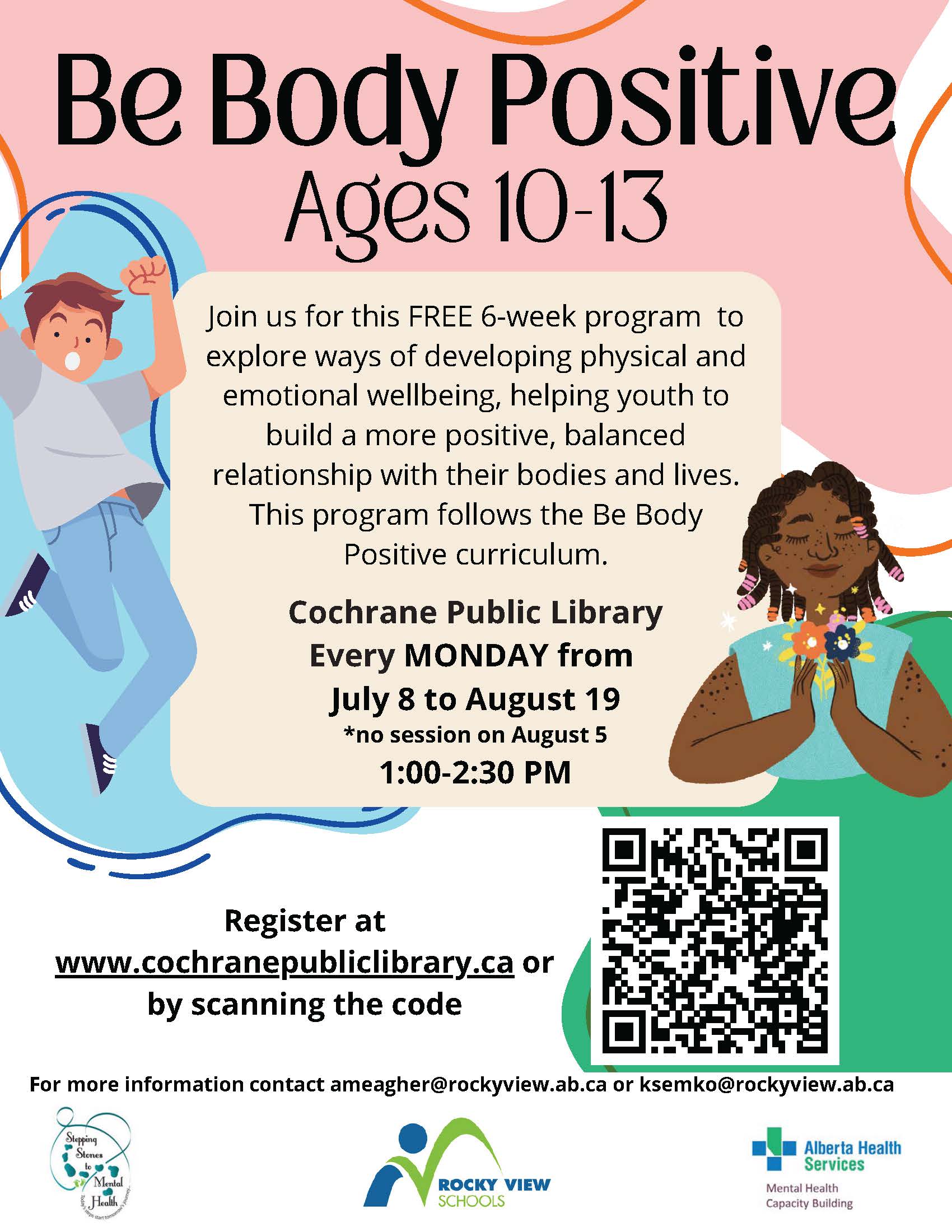 Poster with program information, location, dates, and times.