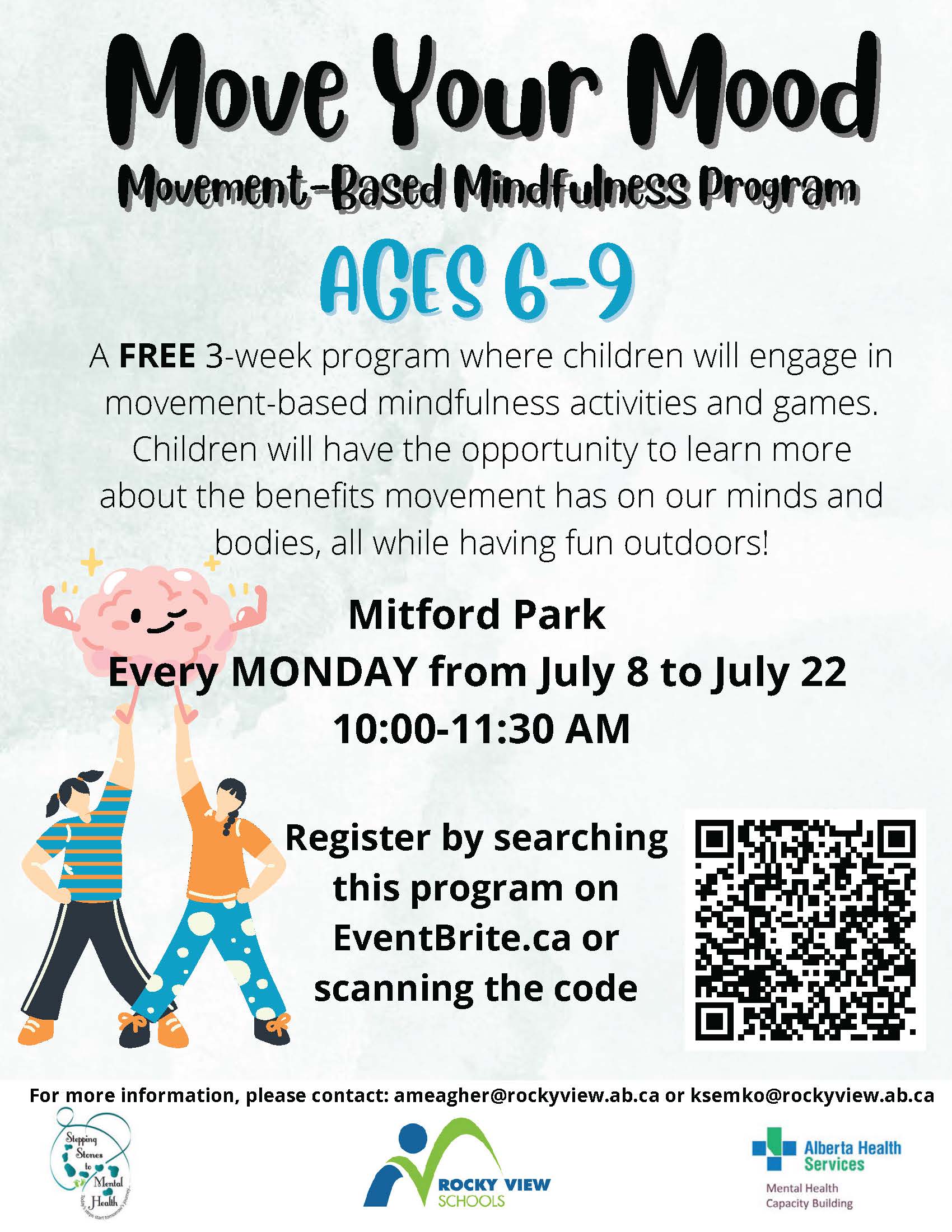 Poster with program information, location, dates, and times.