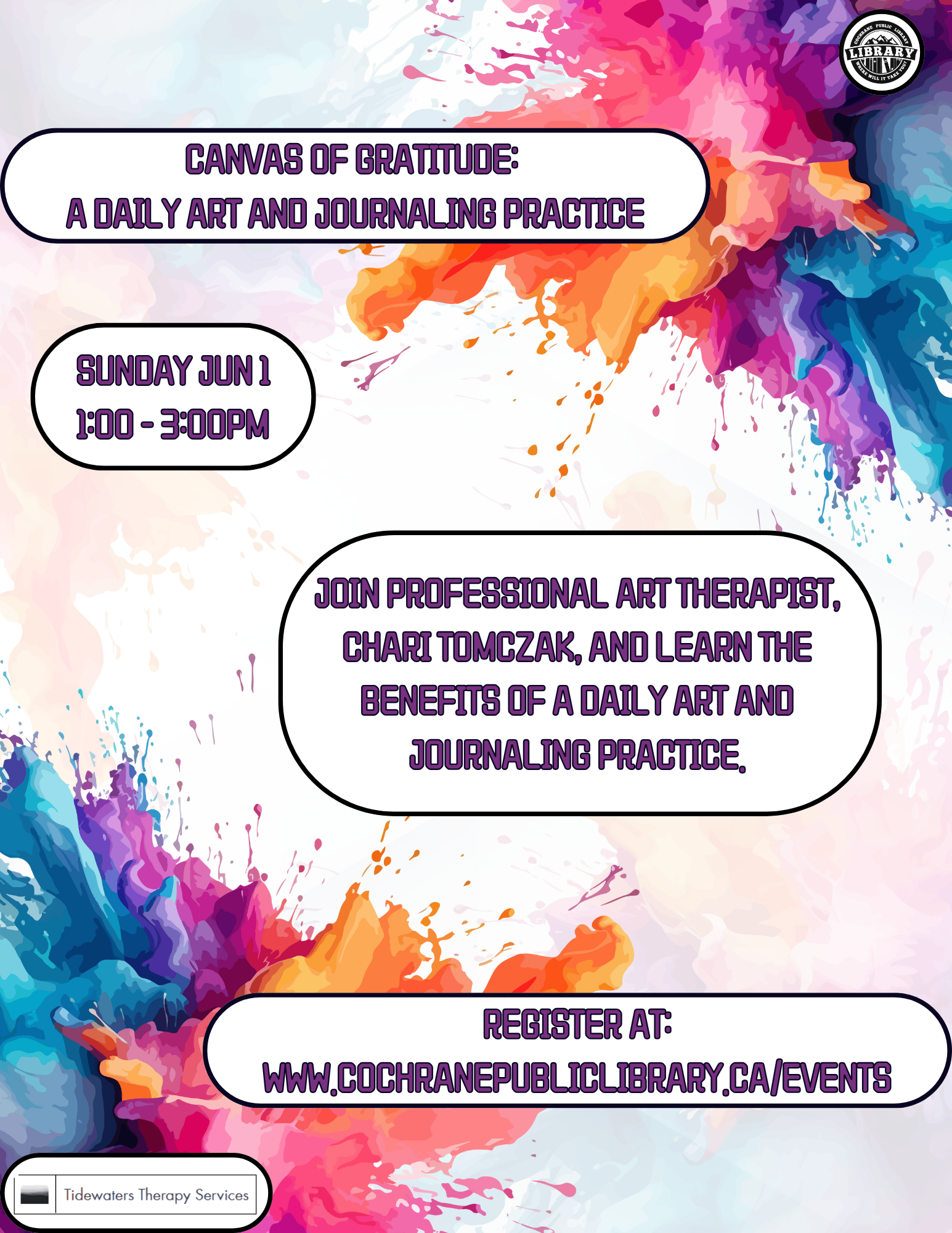 Poster with explosions of paint