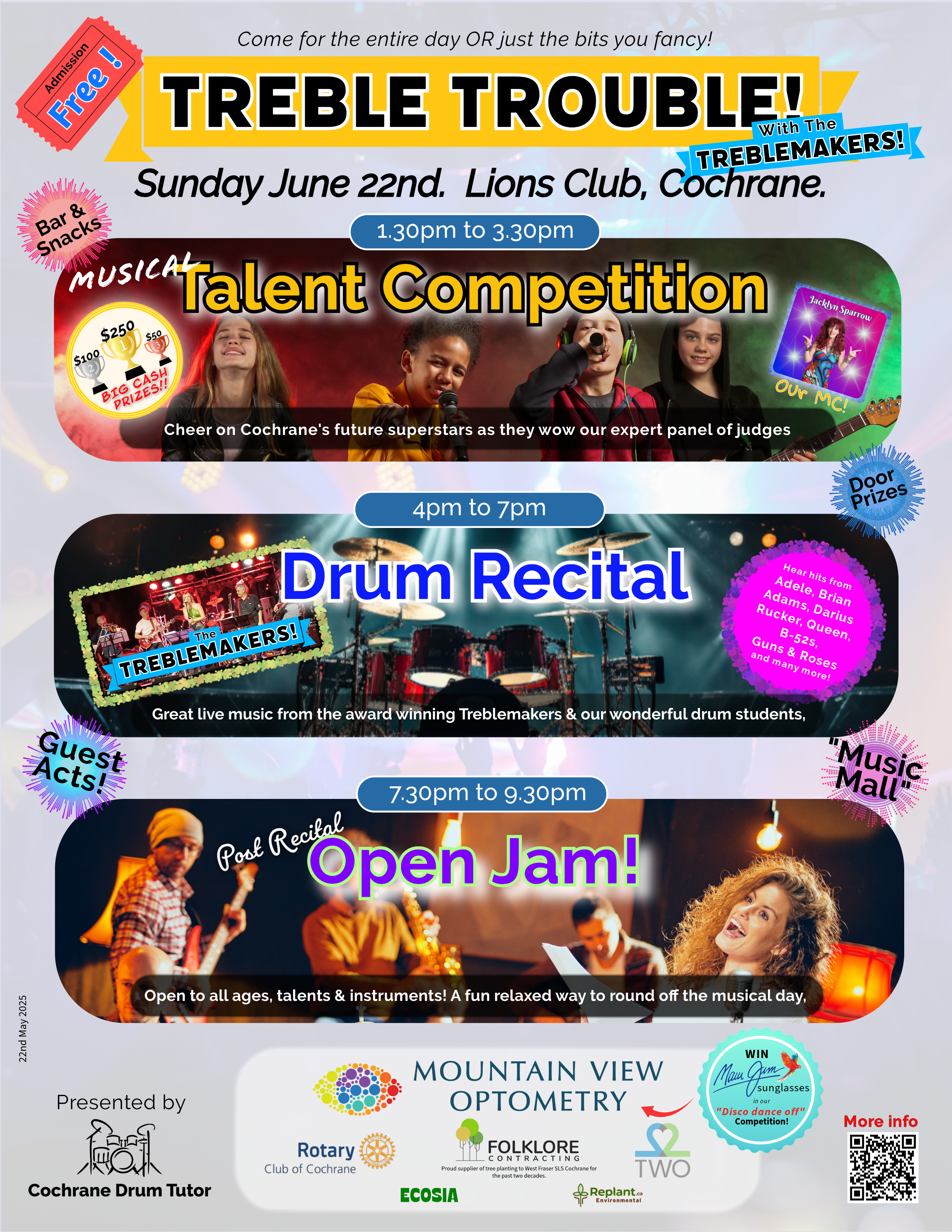 Treble Trouble Music Day Poster