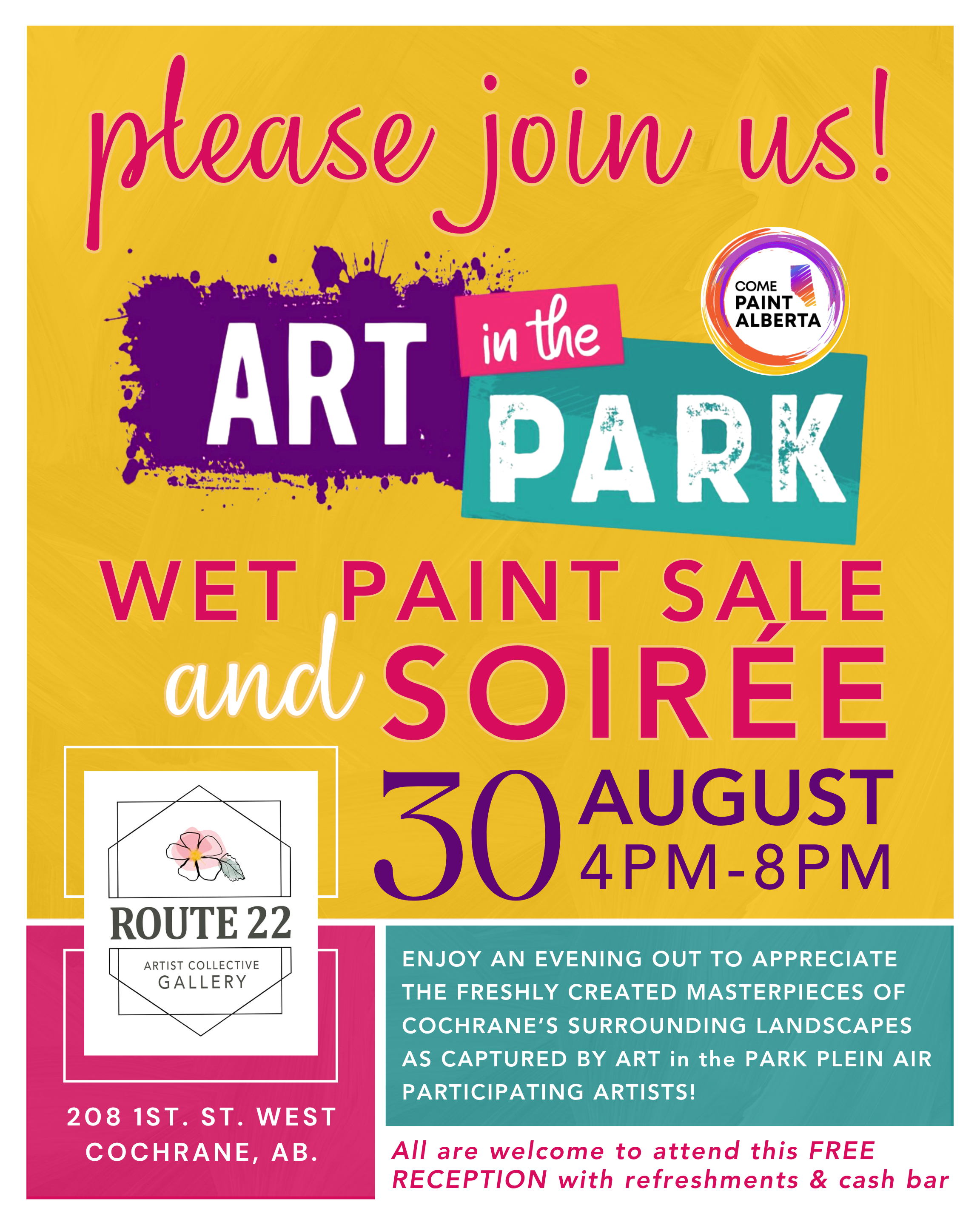 Please Join Us for Art in the Park's Wet Paint Sale & Soirée