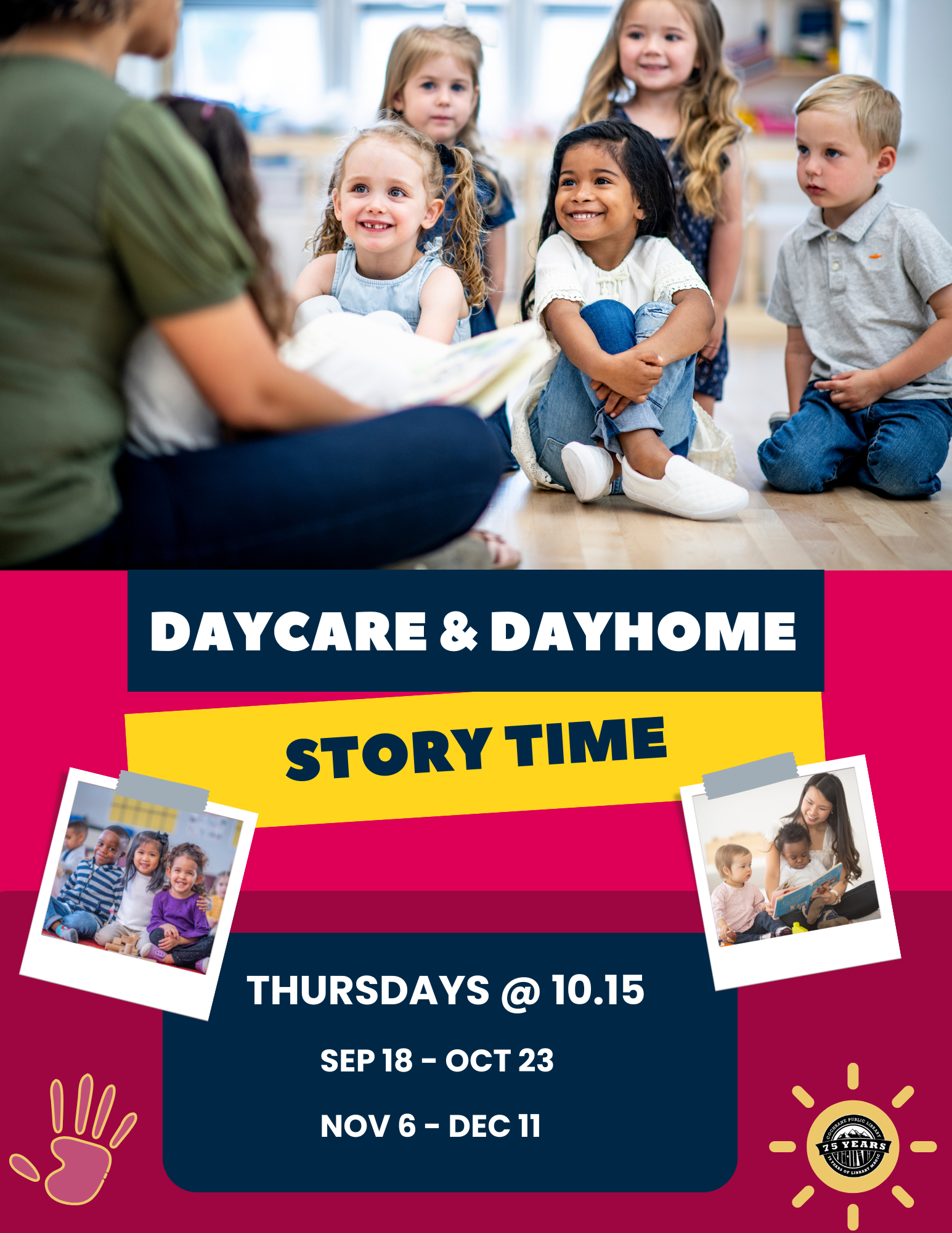 Daycare children at circle time