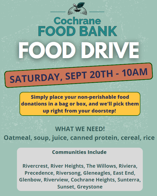 Cochrane Food Bank, Food Drive