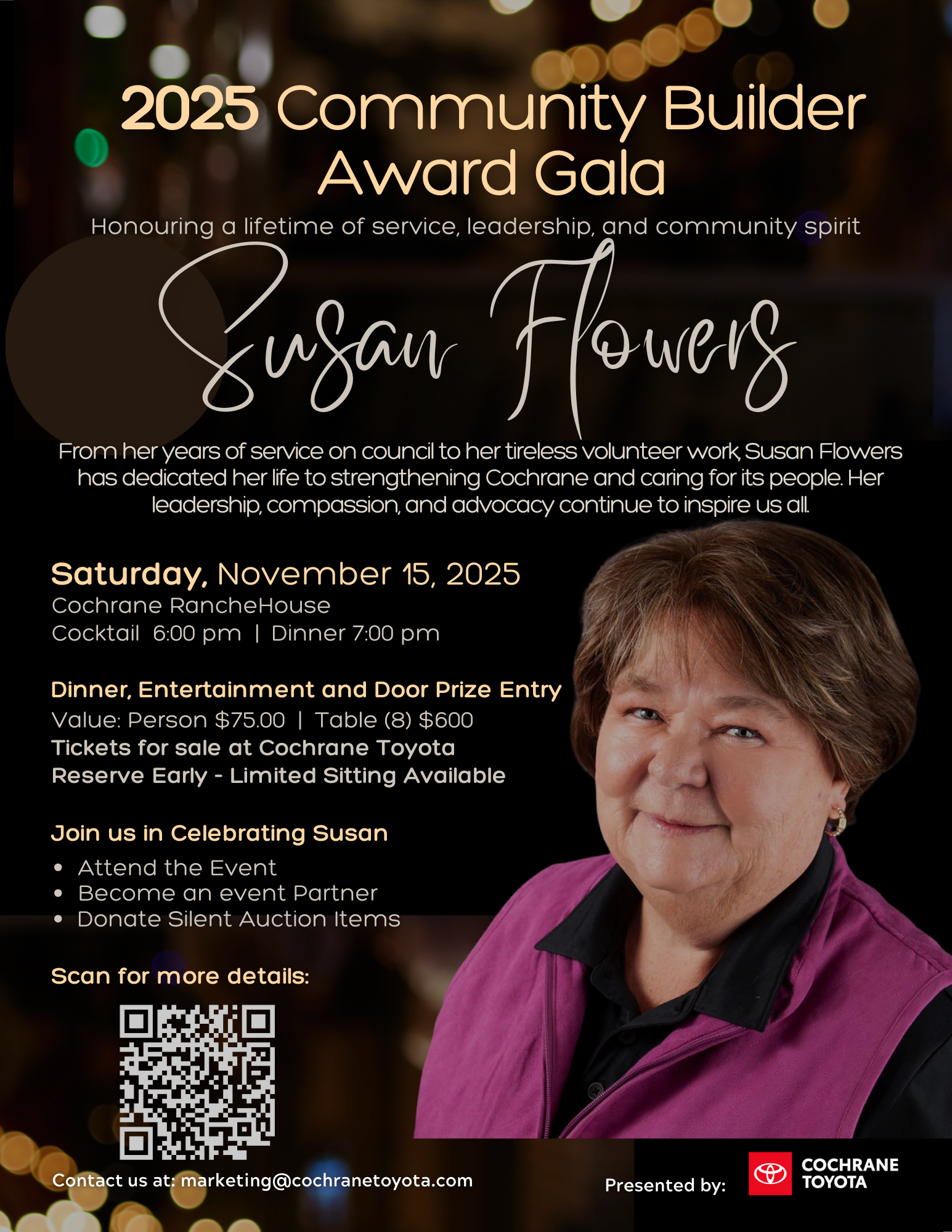 Join us To Celebrate Susan Flowers