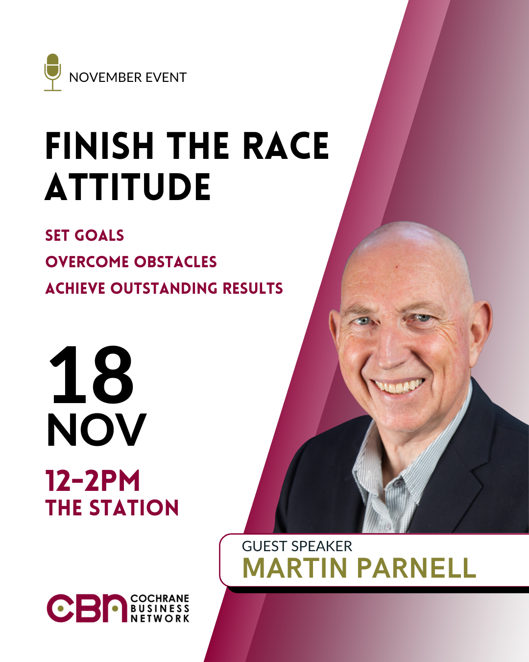 CBN advert: November session with Martin Parnell, Nov 18, 12pm-2pm