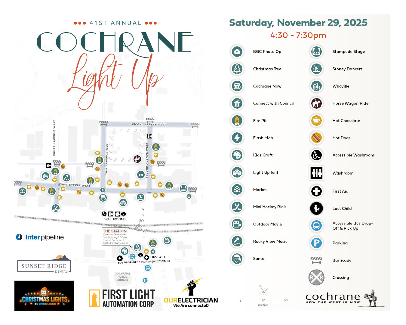 map of cochrane light up