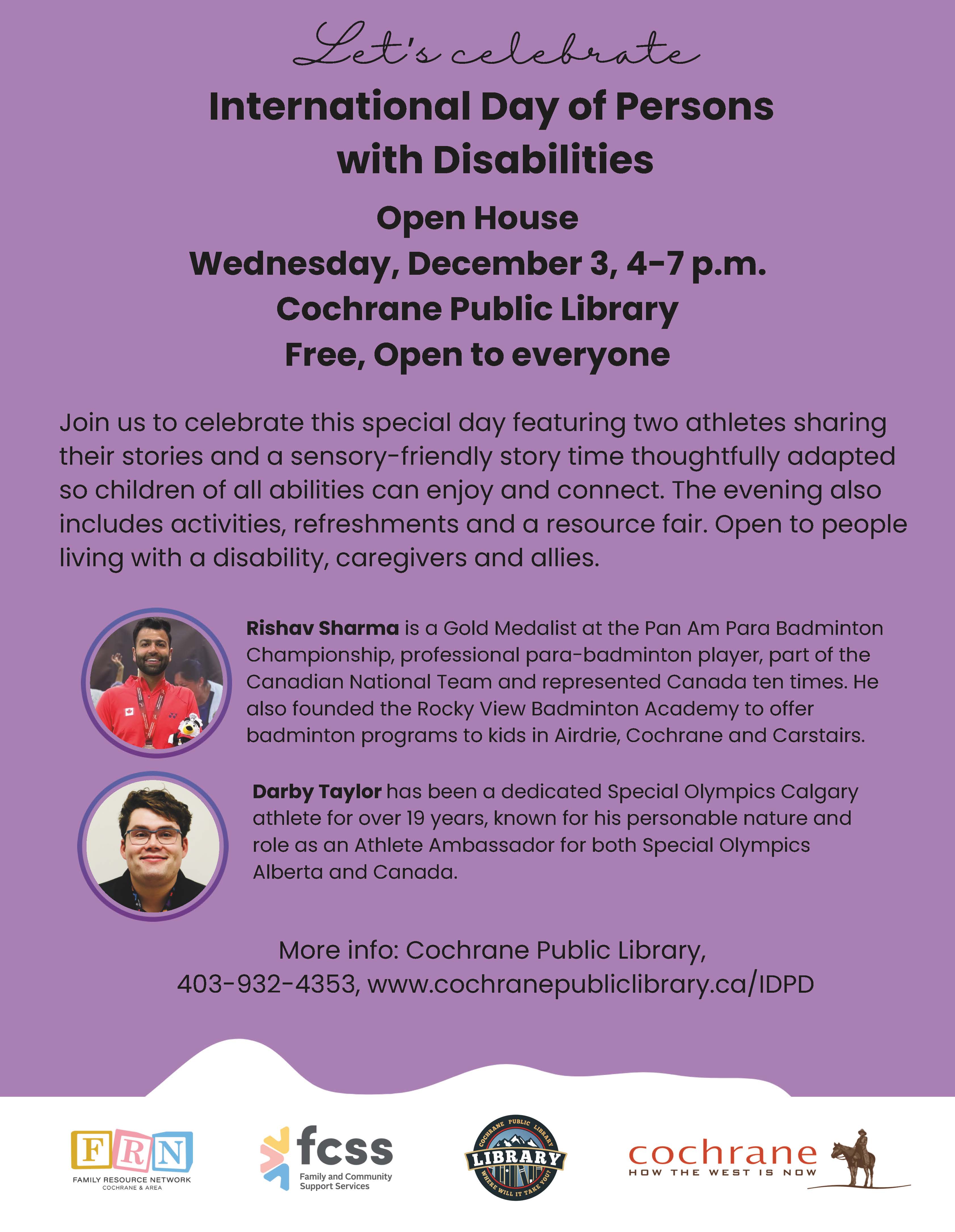 Event poster with details and speaker bios 