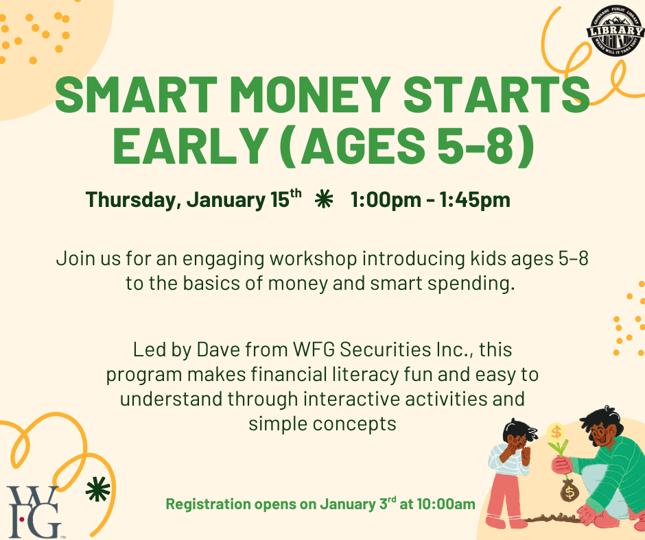 A light yellow poster detailing the specifics of the program.