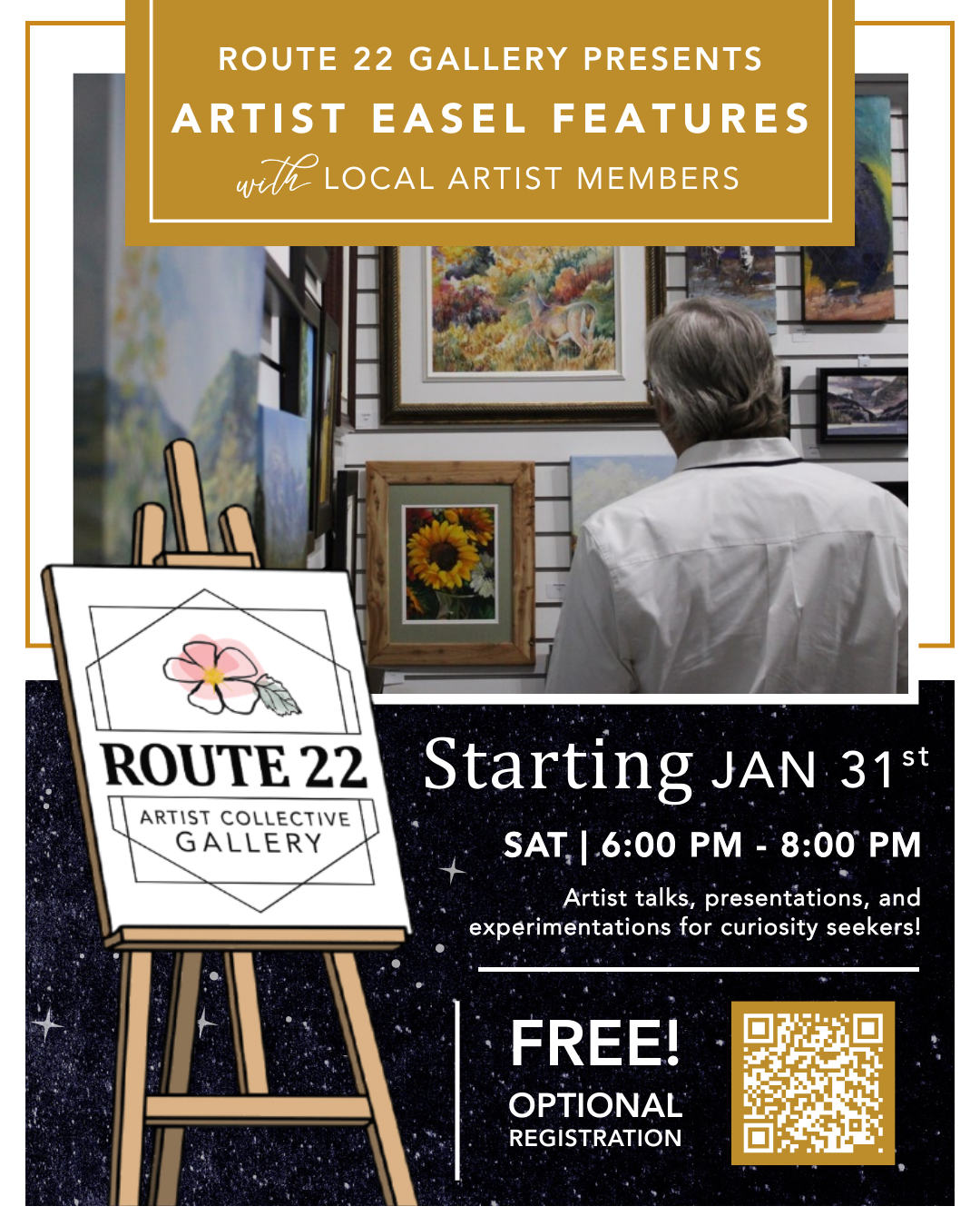 Saturday Artist Easel Features at Route 22!