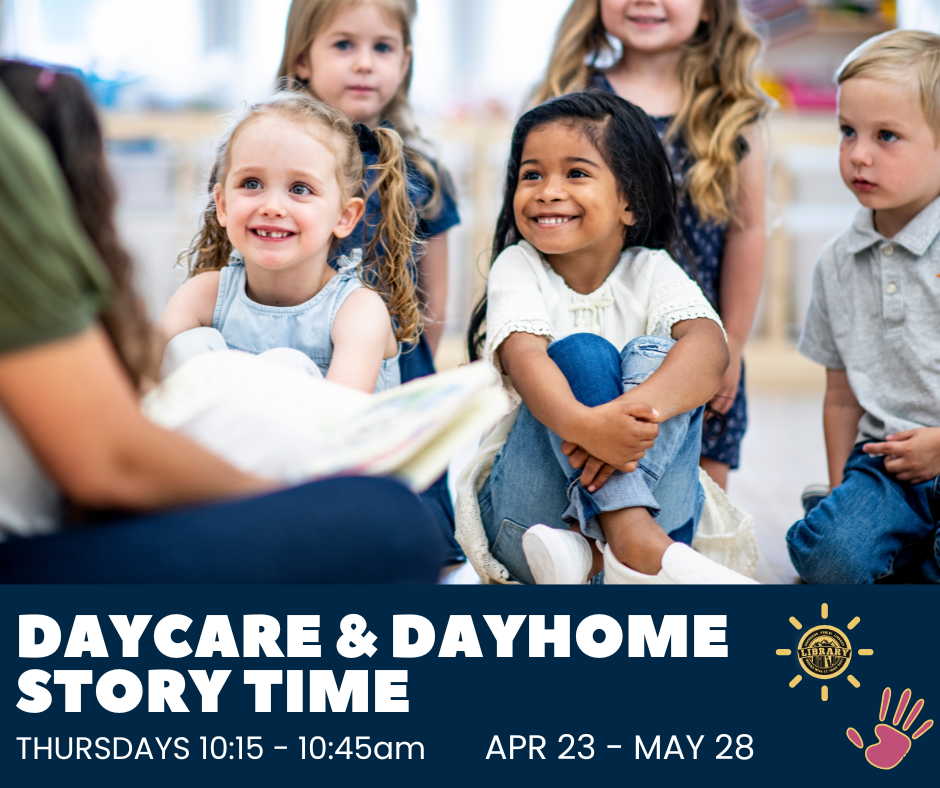 Dayhome and Daycare providers - this program is for you! Join us for rhymes, songs, fingerplays, and stories that will complement the early literacy skills your littles are learning. Weekly registration will open on the Monday prior to each session at 10:30am. When registering, please ensure that you have filled out and submitted the appropriate number of forms for the number of participants attending.
