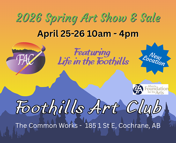 Foothills Art Club Spring Show and Sale April 25 and 26 from 10:00 to 4:00