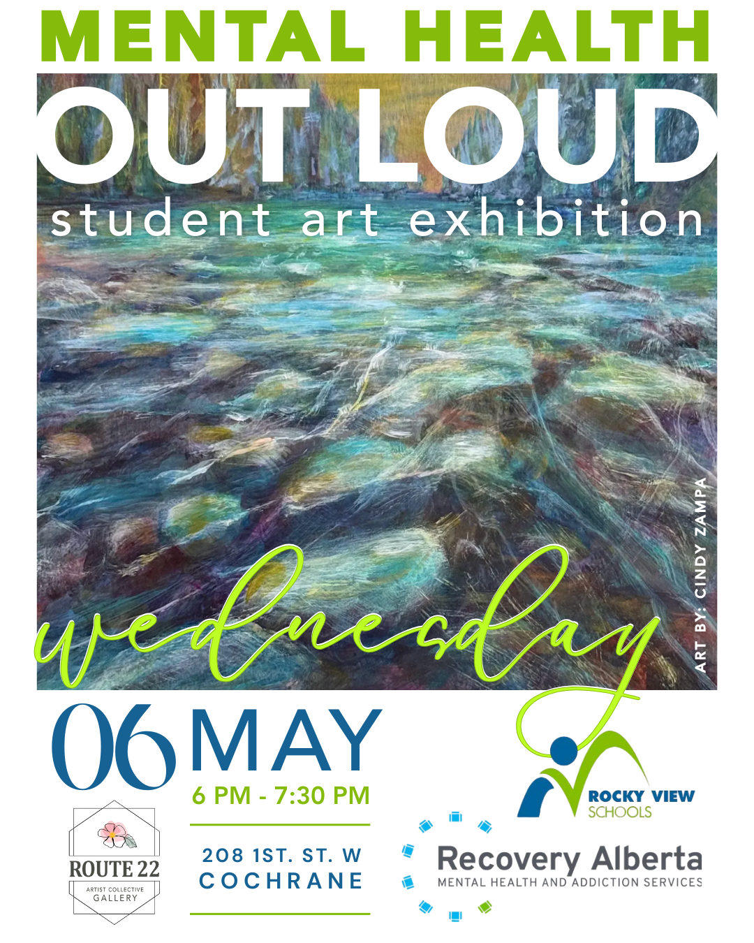 Mental Health Out Loud Student Art Exhibition Poster