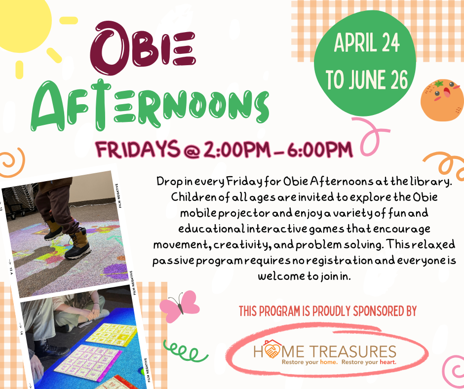 A light pink poster for Obie Afternoons