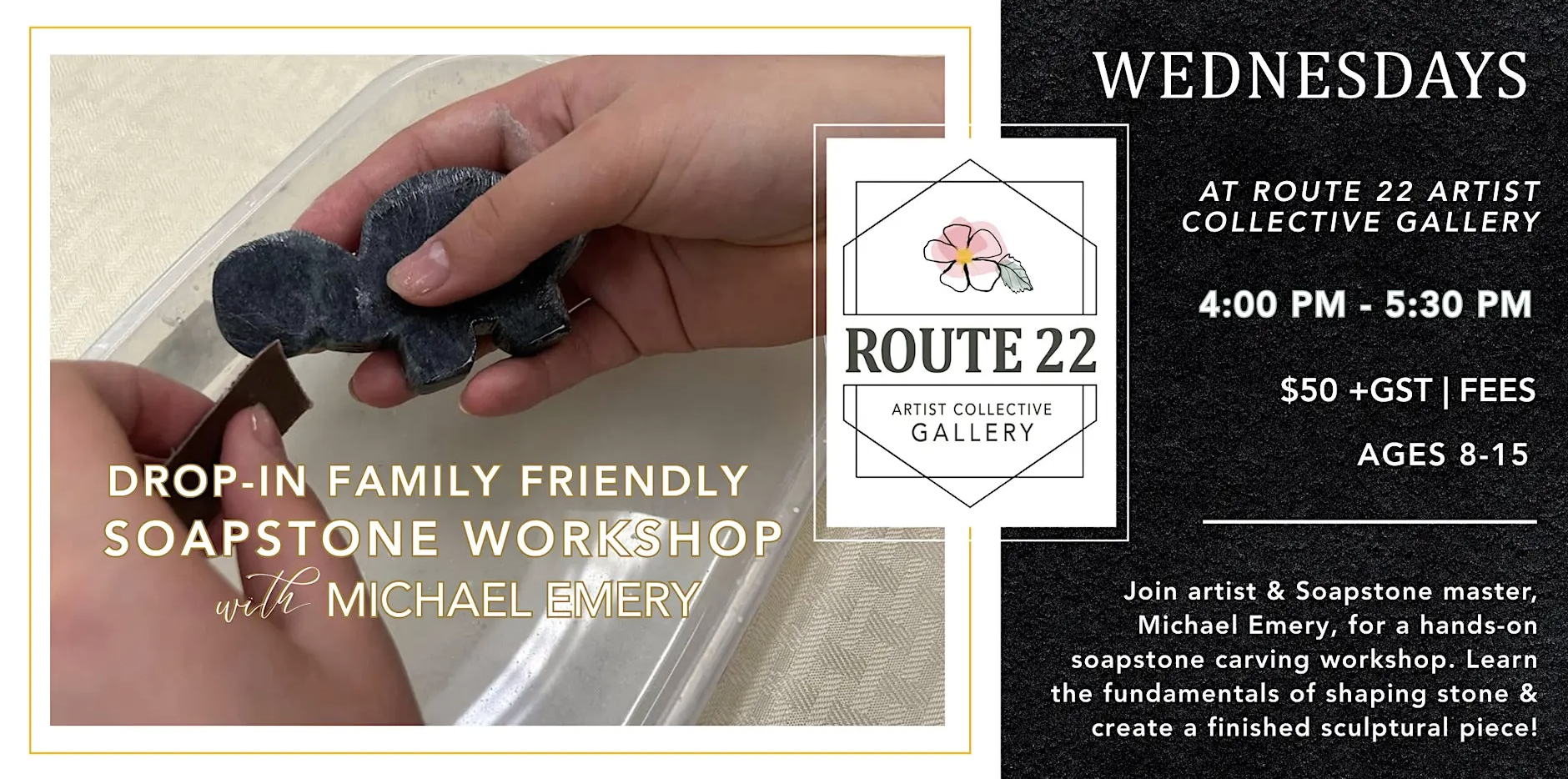 Drop-In Family Friendly Soapstone Carving Workshops