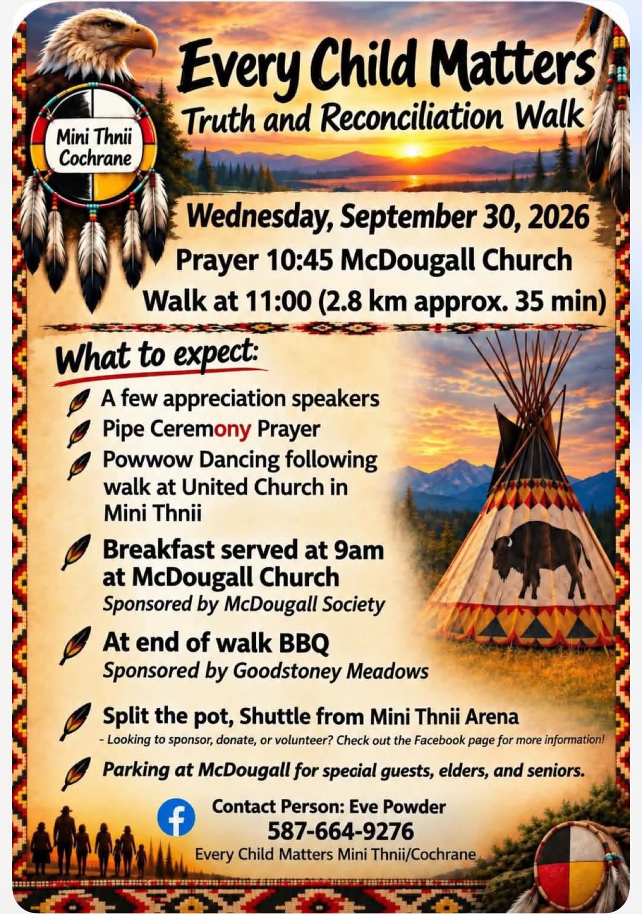 every child truth and reconciliation event post highlighting event details