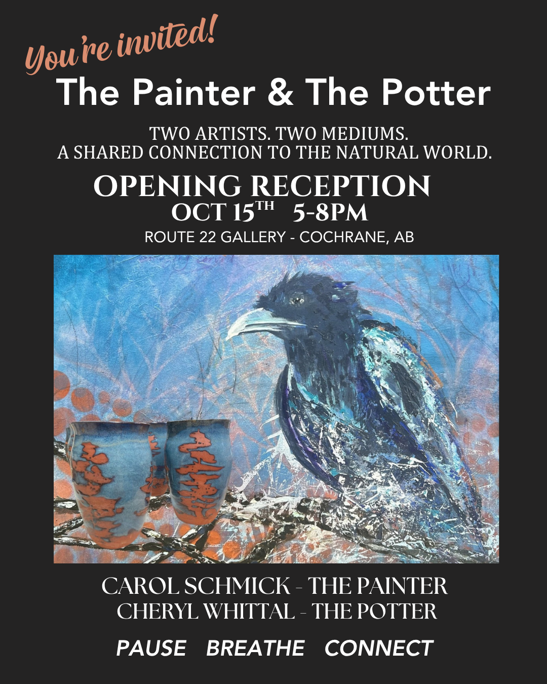 The Painter & The Potter Opening Reception Invite