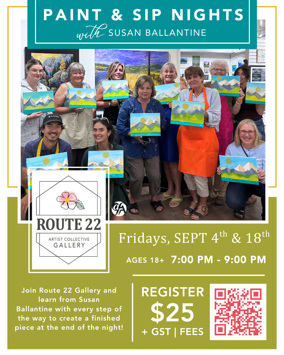 September Paint & Sip Nights with Susan Ballantine